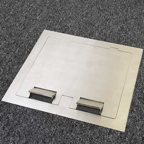 Stainless Steel Flush Lid Floor Outlet Boxes 